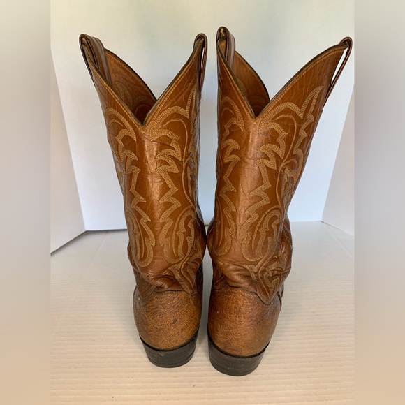 Vintage Justin Brown Leather Western Cowboy Boots Size 8D Rodeo - Picture 10 of 16